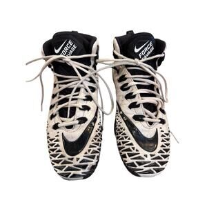 Nike Force Savage Black White Men's Football Cleats Laces Sz 9.5